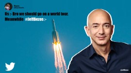 Jeff Bezos, Space travel with brother, Twitter reaction, Blue Origin, Jeff Bezos and brother in space memes, Jeff Bezos space travel jokes, Viral news, Indian Express news