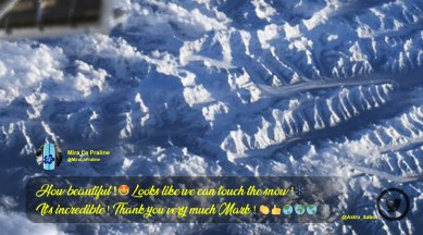 NASA astronauts, the Himalayas from space, Mark T Vande Hei Himalayas from space picture, Himalayas from ISS, Himalayas from International Space Station, Himalayan rage from space, Trending news, Indian Express news