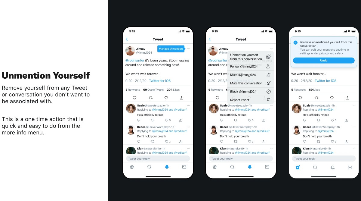 Twitter engaged on new options: Tweet response picker, ‘Unmention your self’