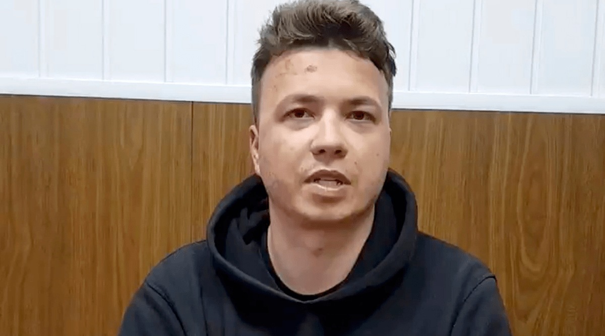 In an hour-long documentary aired late Wednesday June 2, 2021, by the Belarus state-controlled ONT channel, Pratasevich alleged that he has been set up by an unidentified associate. (AP File)