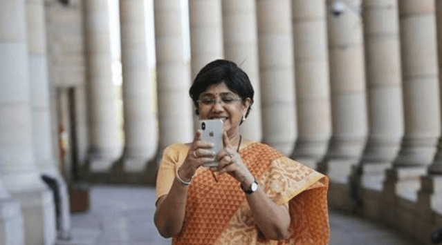 Rajya Sabha MP Vandana Chavan at Parliament. (Express Photo/File)