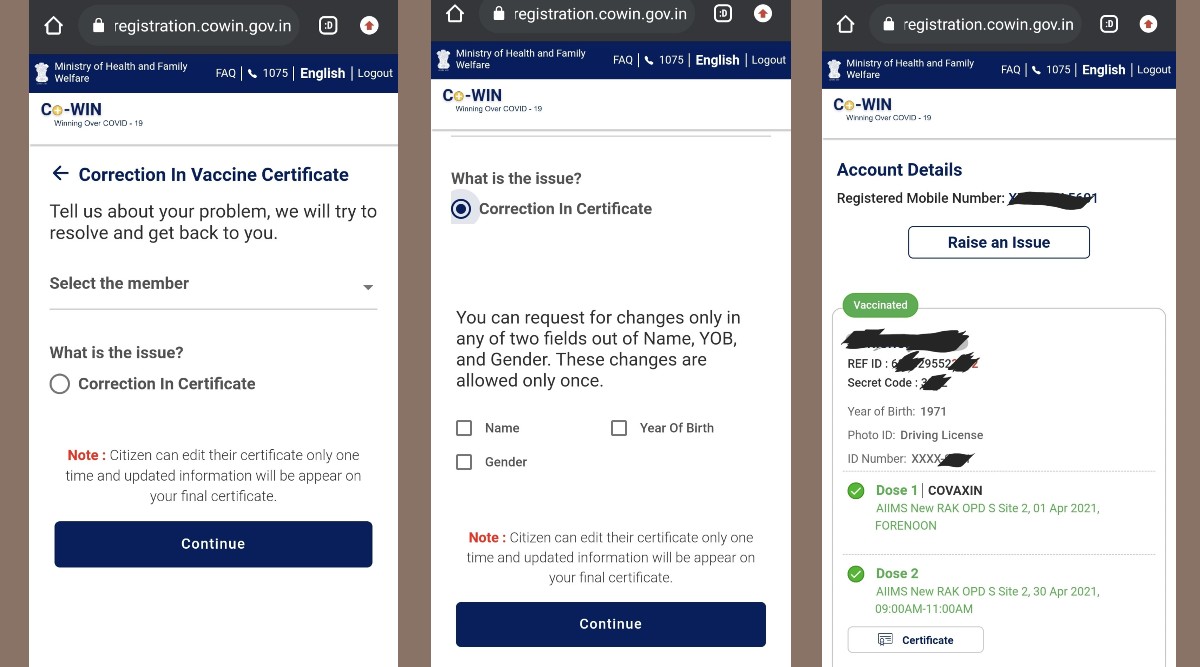 Covid 19 Vaccination Certificate How To Correct Errors In Vaccine Certificate Or Verify Its Authenticity