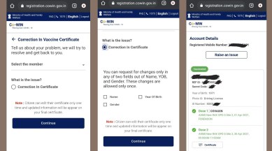 Covid-19 Vaccination, vaccine certificate, verify vaccine certificate, error in vaccine certificate, correction vaccine certificate, covid 19