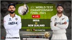India vs New Zealand WTC Final Day 3 Live