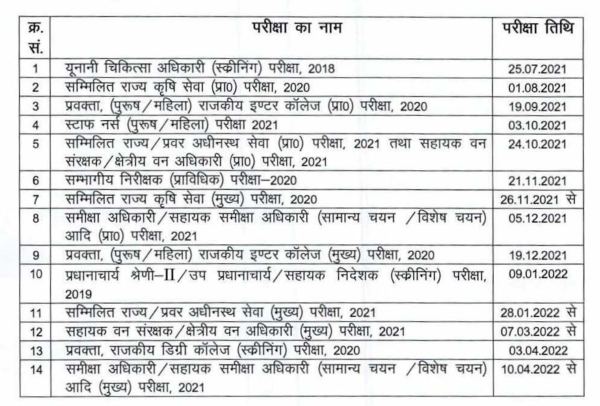uppsc exam calendar