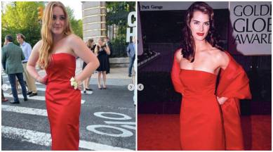 brooke shields, brooke shields daughter, brooke shields daughter prom, brooke shields daughter, brooke shields golden globe, indian express, indian express news