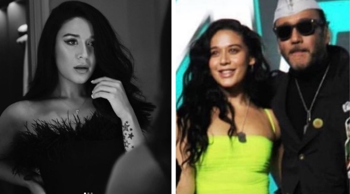 Krishna Shroff with Jackie Shroff