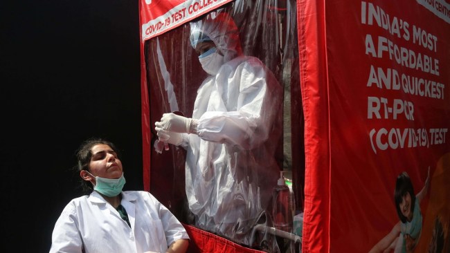 Launch of portable RT-PCR testing laboratory in association with Municipal Corporation of Greater Mumbai at Bandra Kurla Complex.
(Express File Photo by Amit Chakravarty)
