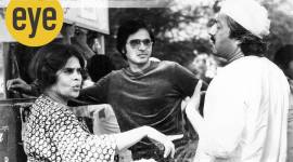 Director Sai Paranjpe, Farooq Sheikh and Saeed Jaffrey. Express archive photo Sai Paranjpe, Farooq Sheikh and Saeed Jaffrey
