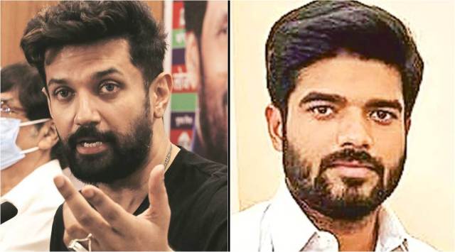 Chirag Paswan (left) and Samastipur MP Prince Raj.