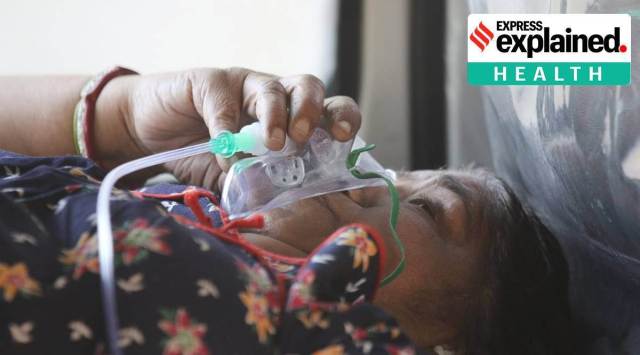 A Covid-19 patient in New Delhi (Express Photo: Tashi Tobgyal)