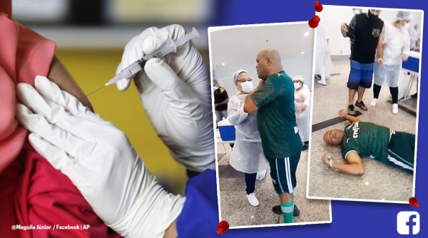 covid injection fear, man pass out covid injection, injection phobia man pass out, brazil man faints covid injection fear, covid vaccine, indian express