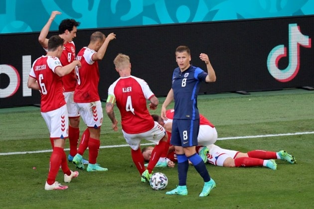 Christian Eriksen Collapse: Harrowing Moments As Denmark Midfielder 