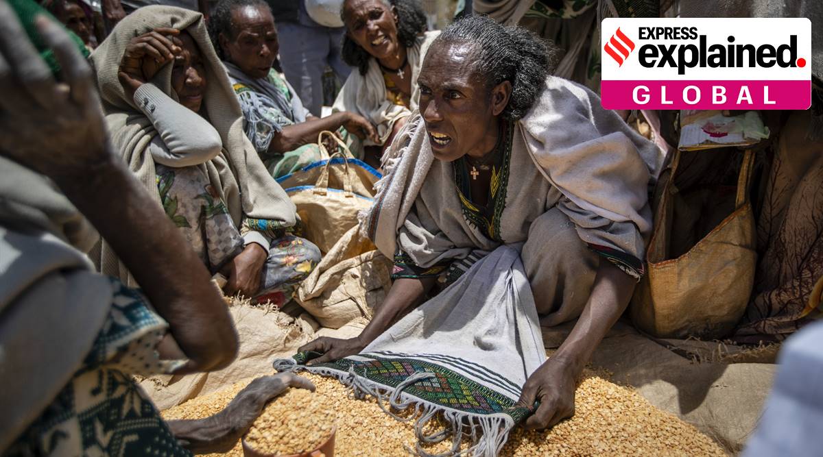 famine conditions in Tigray, Tigray crisis, Ethiopia news, Explained, Explained Global, Abiy Ahmed, Ethiopia government, Tigray region, Eritrea region, world news, indian express