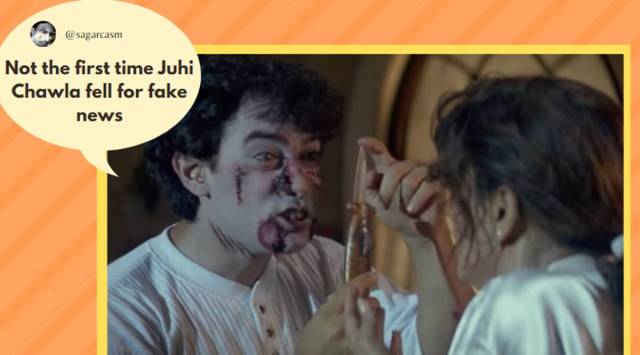 Juhi Chawla, Juhi Chawla petition against 5g, Delhi HC, Indian Express, 5G technology, Juhi Chawla suit, Juhi Chawla suit against 5G, delhi news, delhi latest news, delhi today news, delhi local news, new delhi news, uhi Chawla suit against 5G memes