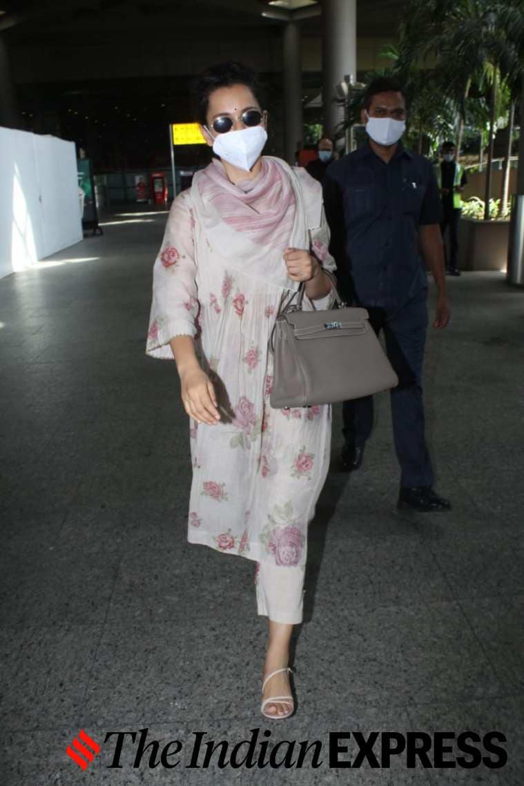 kangana ranaut, kangana ranaut airport, ahan shetty airport, disha patani airport, airport looks, sidharth malhotra, kangana ranaut, indian express, indian express news