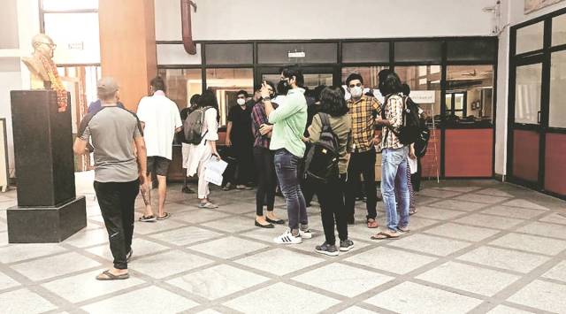 According to the JNU Registrar, the students had occupied the library space and were not permitting staff to carry out sanitisation.