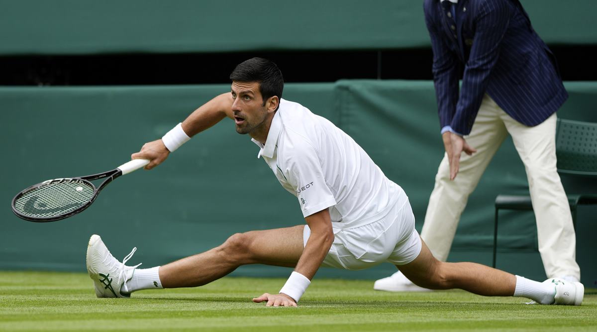 Wimbledon 2021 More Slipping And Sliding At Centre Court As Novak Djokovic Wins Sports News The Indian Express