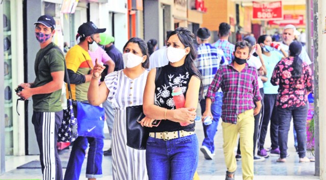 At Plaza in Sector 17 of Chandigarh, Tuesday. (Photo: Kamleshwar Singh)
