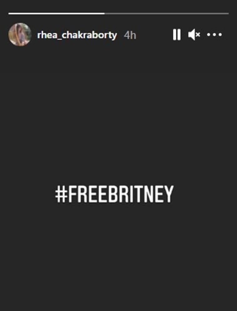 britney spears support rhea chakraborty