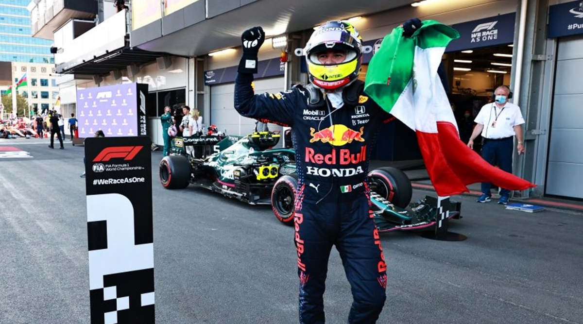 Sergio Perez wins Azerbaijan GP after Max Verstappen ...