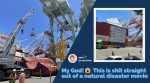 taiwan port crane collapse, taiwan port cargo ship hit crane, gantry crane crash in taiwan port, Kaohsiung port crane crash, viral video, indian express