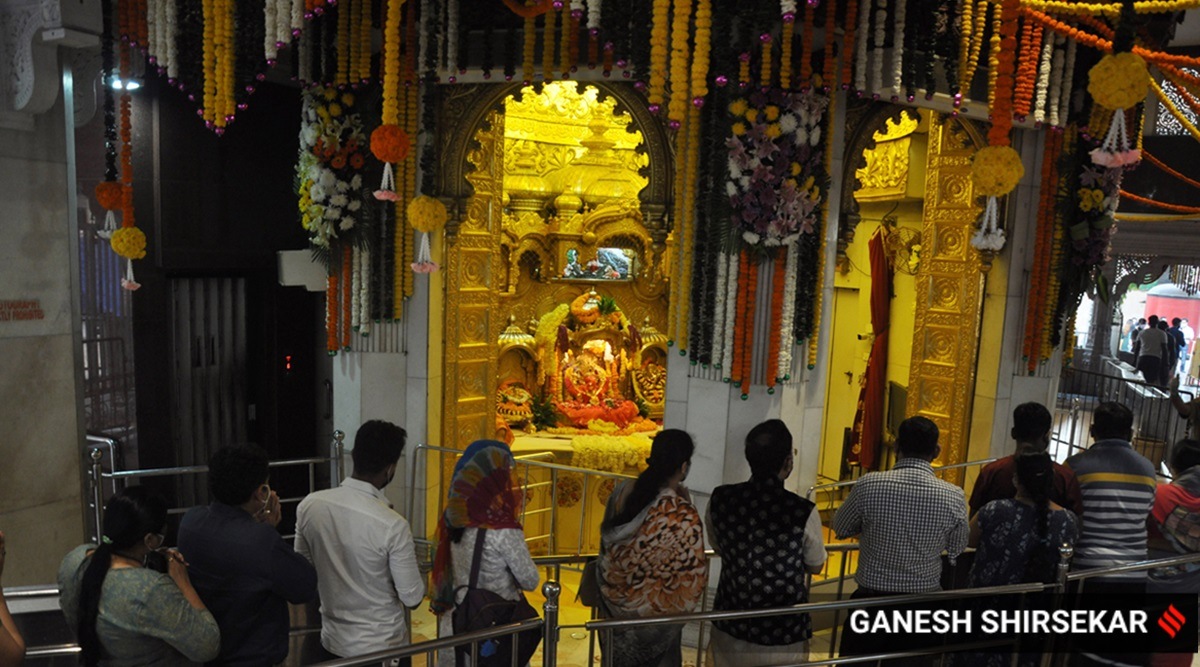 The Siddhivinayak temple in Mumbai. (Express Photo: Ganesh Shirsekar)