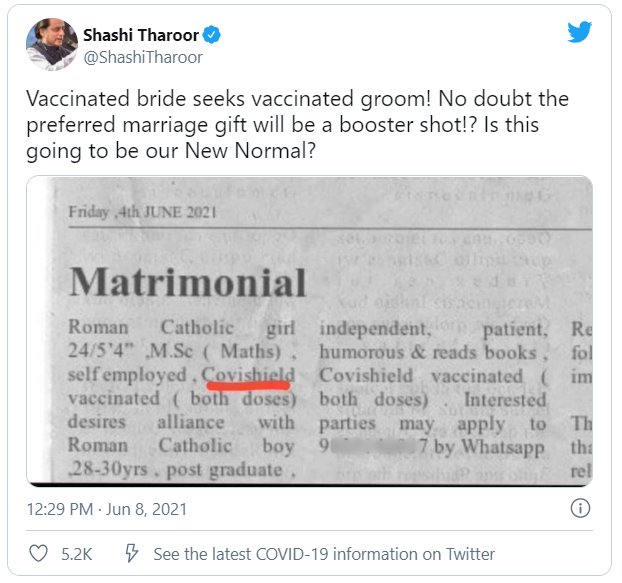 Vaccinated bride seeks vaccinated groom': Here's the truth behind this  viral matrimonial ad | Trending News,The Indian Express