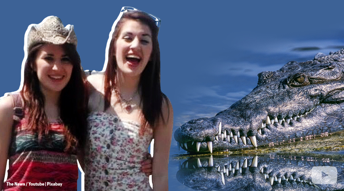 British traveller punches crocodile to save her twin sister in Mexico class=