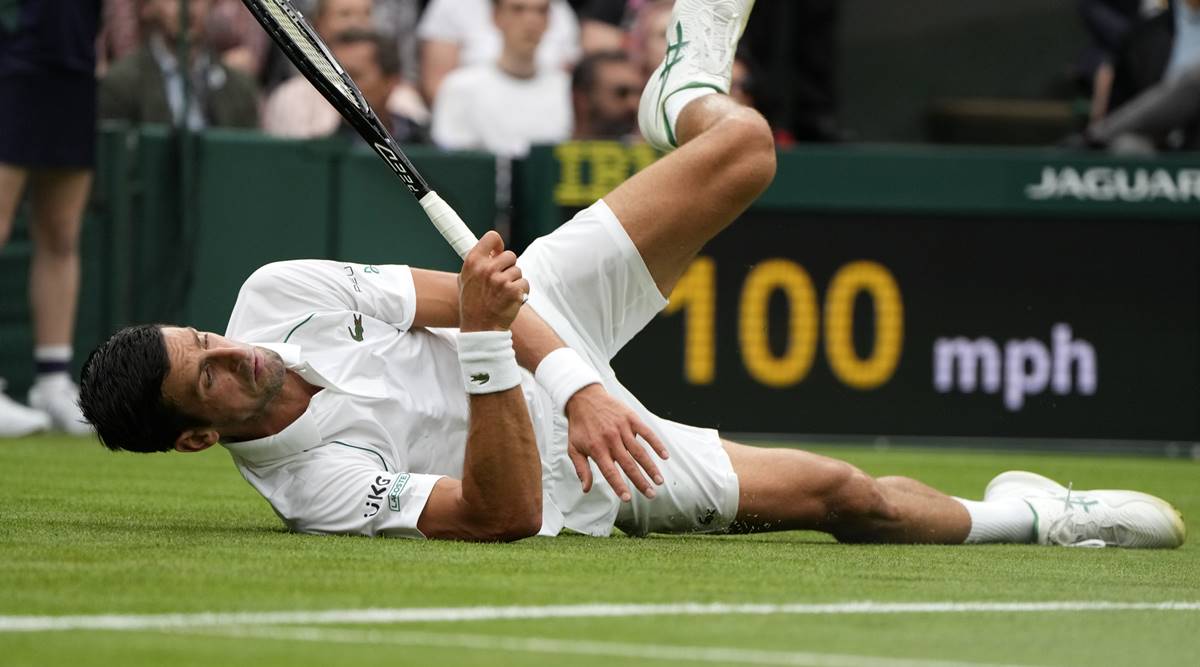 Wimbledon 2021 Novak Djokovic Overcomes Wobbly Start Excited Fans Return After 1 Year Break Sports News The Indian Express