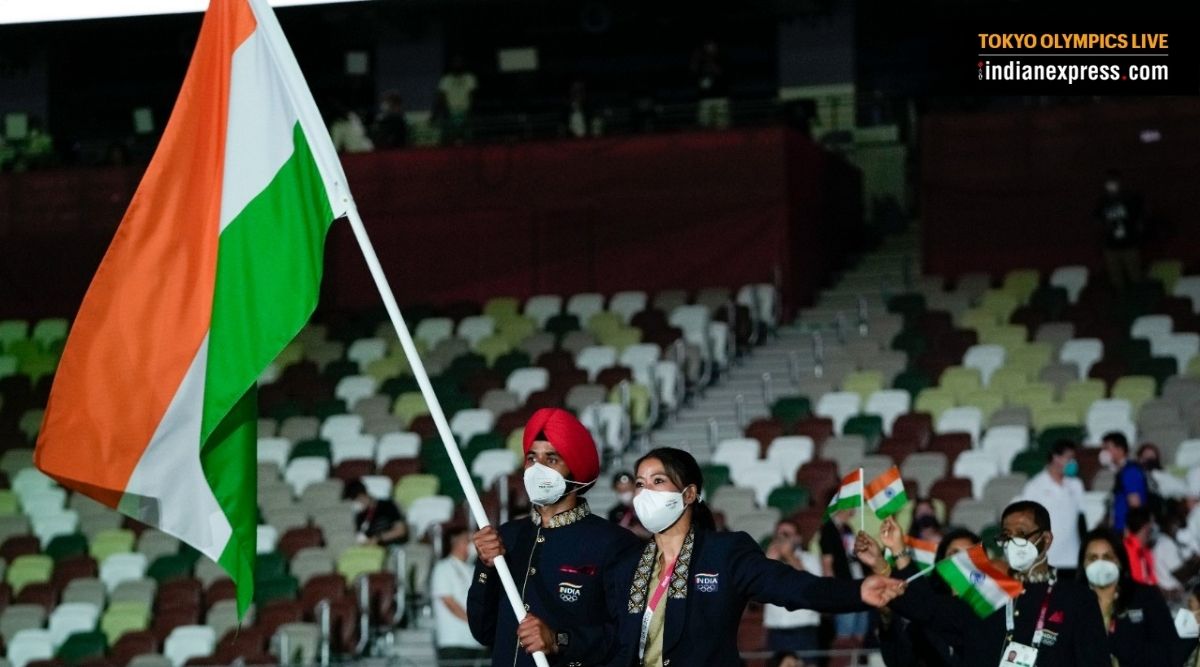 MC Mary Kom and Manpreet Singh were India's flag-bearers. (AP)