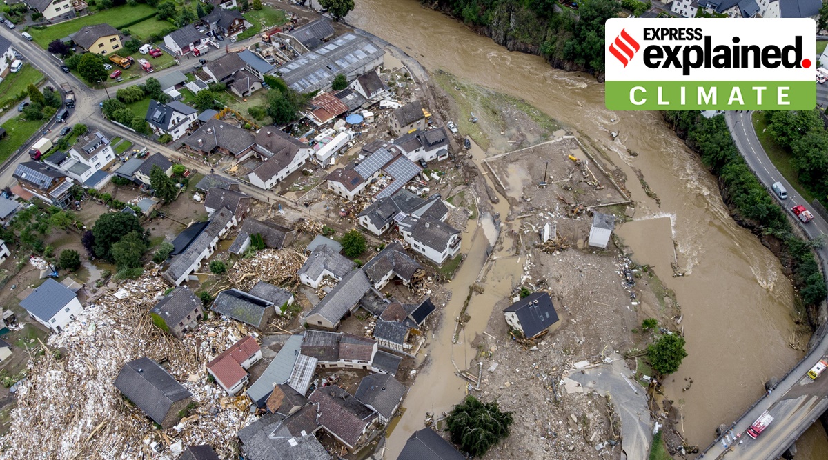 Destroyed houses are seen close to the Ahr river in Schuld, Germany, Thursday, July 15, 2021. (AP Photo/Michael Probst)