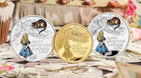 UK Royal Mint, Royal Mint launches coins commemorating Alice's Adventures In Wonderland, Alice's Adventures In Wonderland coins, indian express news