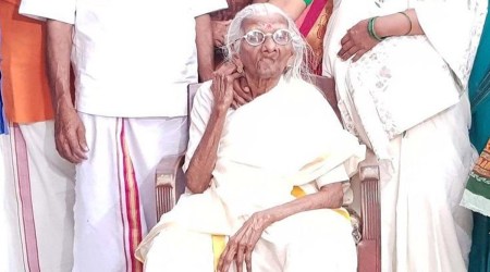 Bhageerathi Amma was 107 and leaves behind the inspirational story of her passion to pursue learning. (Photo: Twitter/@KeralaGovernor)
