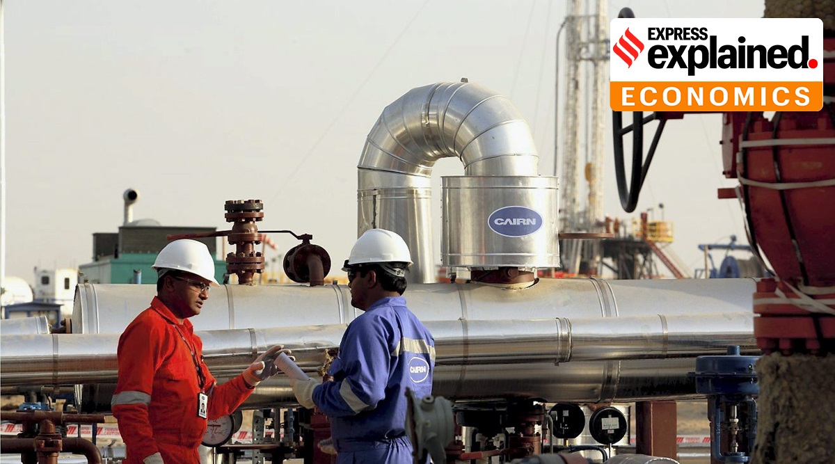 Cairn India employees work at a storage facility for crude oil at Mangala oil field at Barmer, Rajasthan. (PTI Photo/File )
