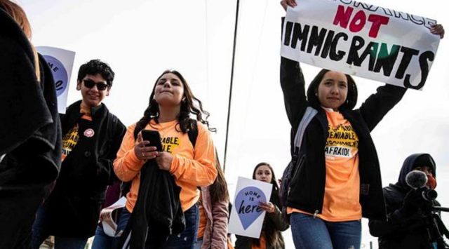 mmigrant youth and advocates rally to the office of Attorney General Ken Paxton on the day of the Supreme Court's hearing on DACA in Austin, Texas. (File Photo)