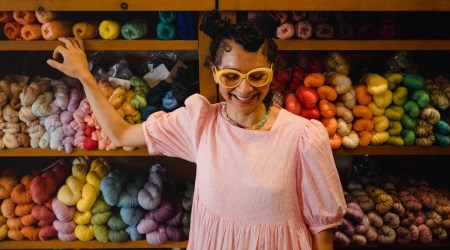 Leti Ruiz at her store Downtown Yarns. (Photo: New York Times)