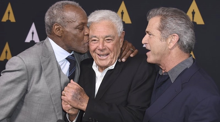 Richard Donner with Danny Glover Mel Gibson 