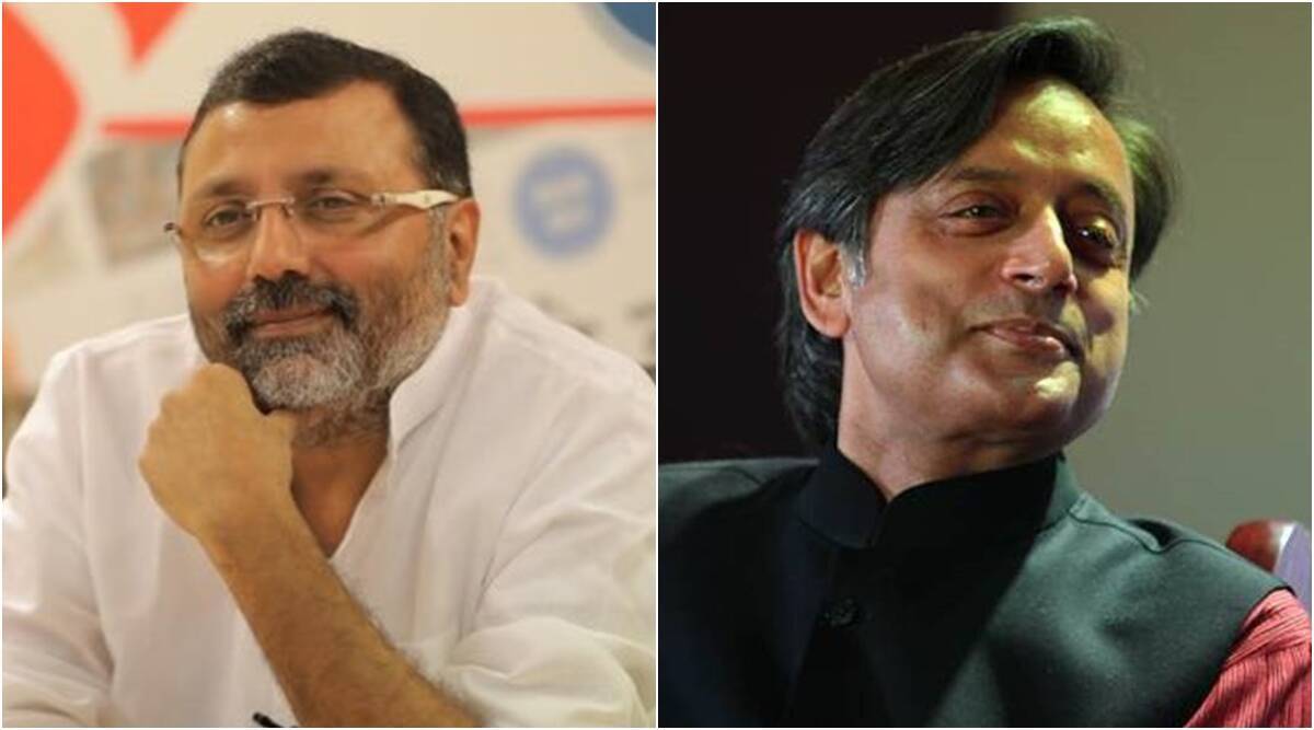 Nishikant Dubey, Shashi Tharoor, IT panel, Dubey wants tharoor out, India news, pegasus, Indian express