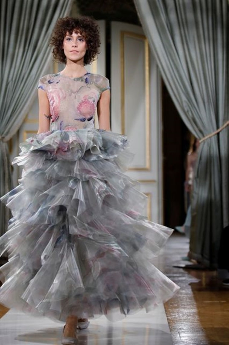 Armani dazzles with ruffles and elegance in Paris couture show