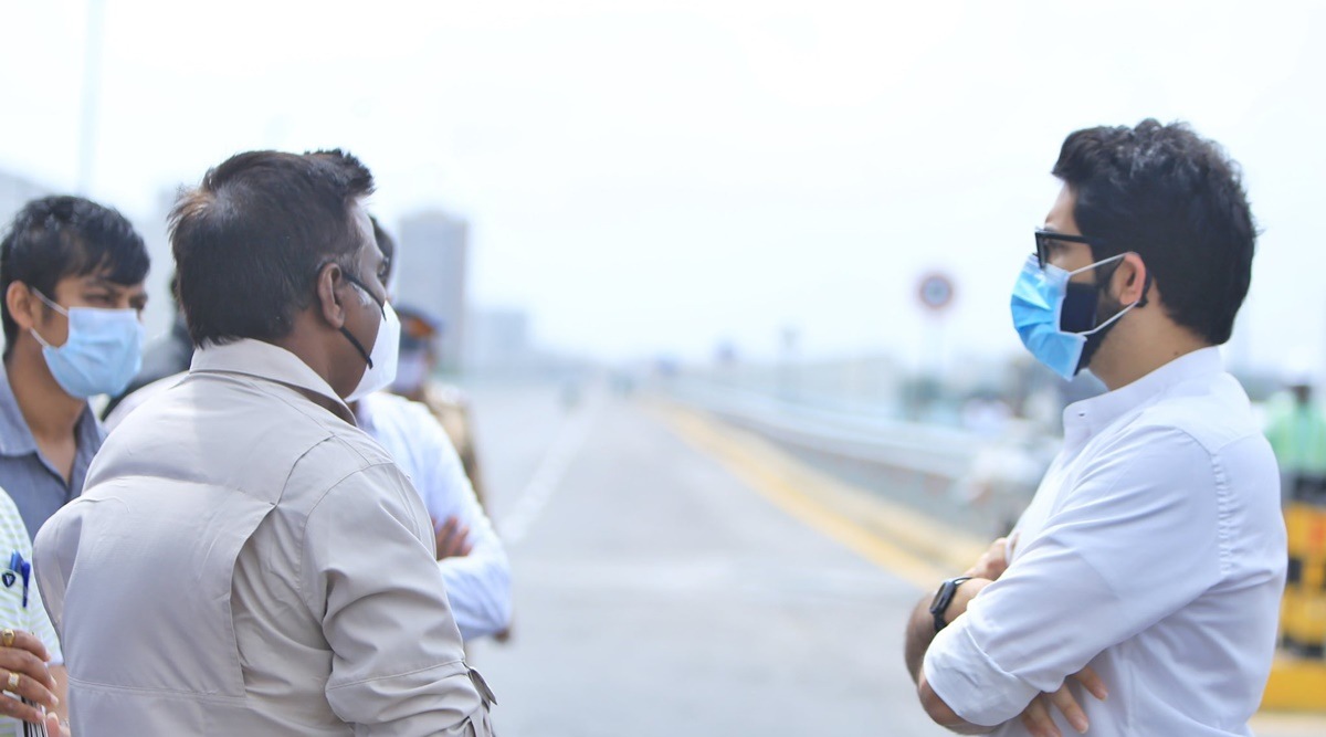 GMLR flyover, Ghatkopar-Mankhurd Link Road, gmlr, uddhav thackeray, Aaditya Thackeray, indian express, indian express news