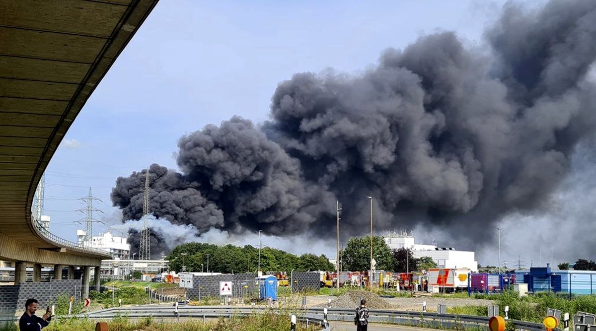 Germany chemical hub, Leverkusen, Leverkusen Germany fire, Germany fire news, World news Indian Express