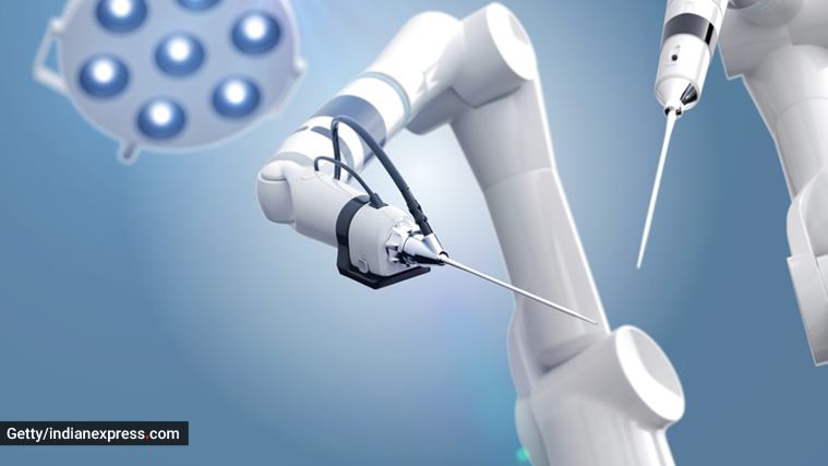 Reemplazo de articulación robótica, que es reemplazo de articulación robótica, cirugía de reemplazo de rodilla, robótica en cirugía, indian express news