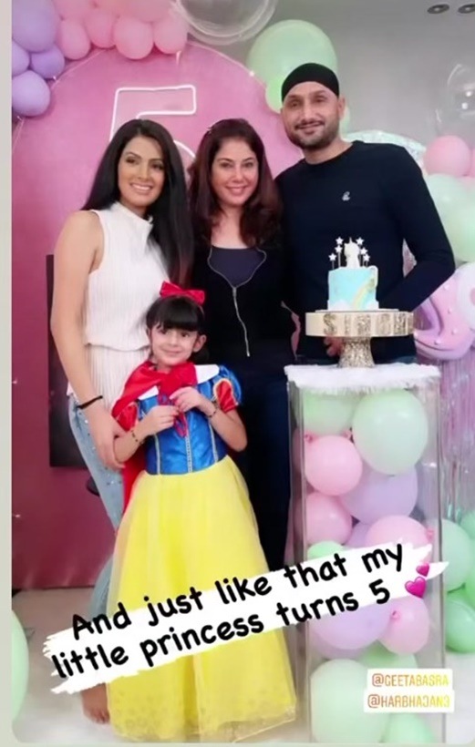 Harbhajan Singh daughter birthday photos