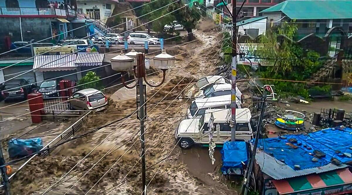 Heavy rains trigger flash floods, landslides in Himachal; cars, houses washed away | Himachal News