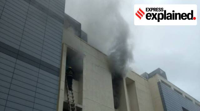 Smoke emanating from the IISER-Pune building after it caught fire earlier this month. (Photo: Pune Fire Brigade)