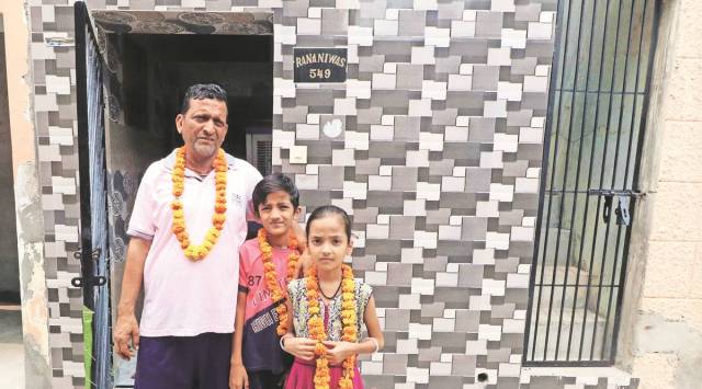Sanjay Rana with his children.  (Express)
