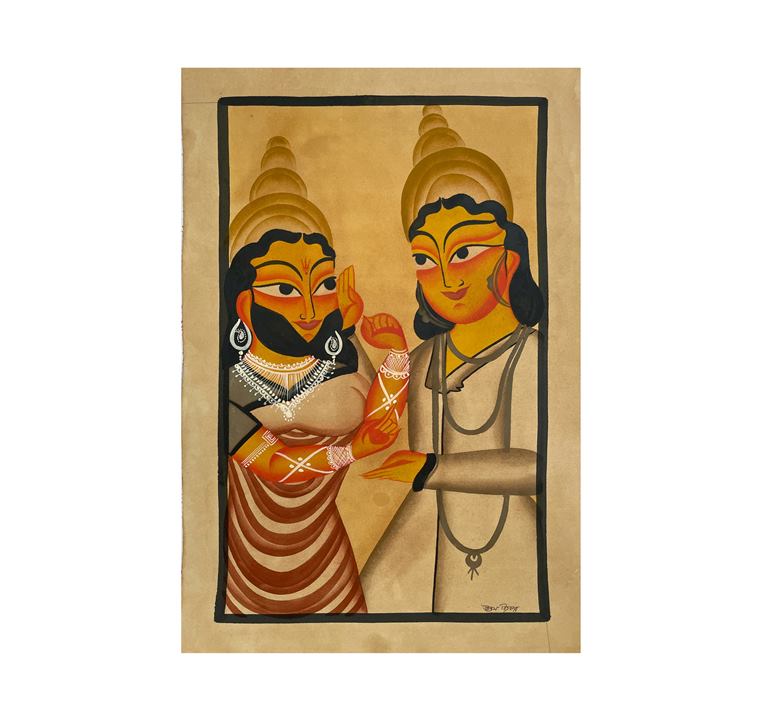 Kalighat pat paintings, paintings, art and culture, Kalighat, Kalighat paintings, Uttam Chitrakar’s paintings, gay love and transpersons, indian express news