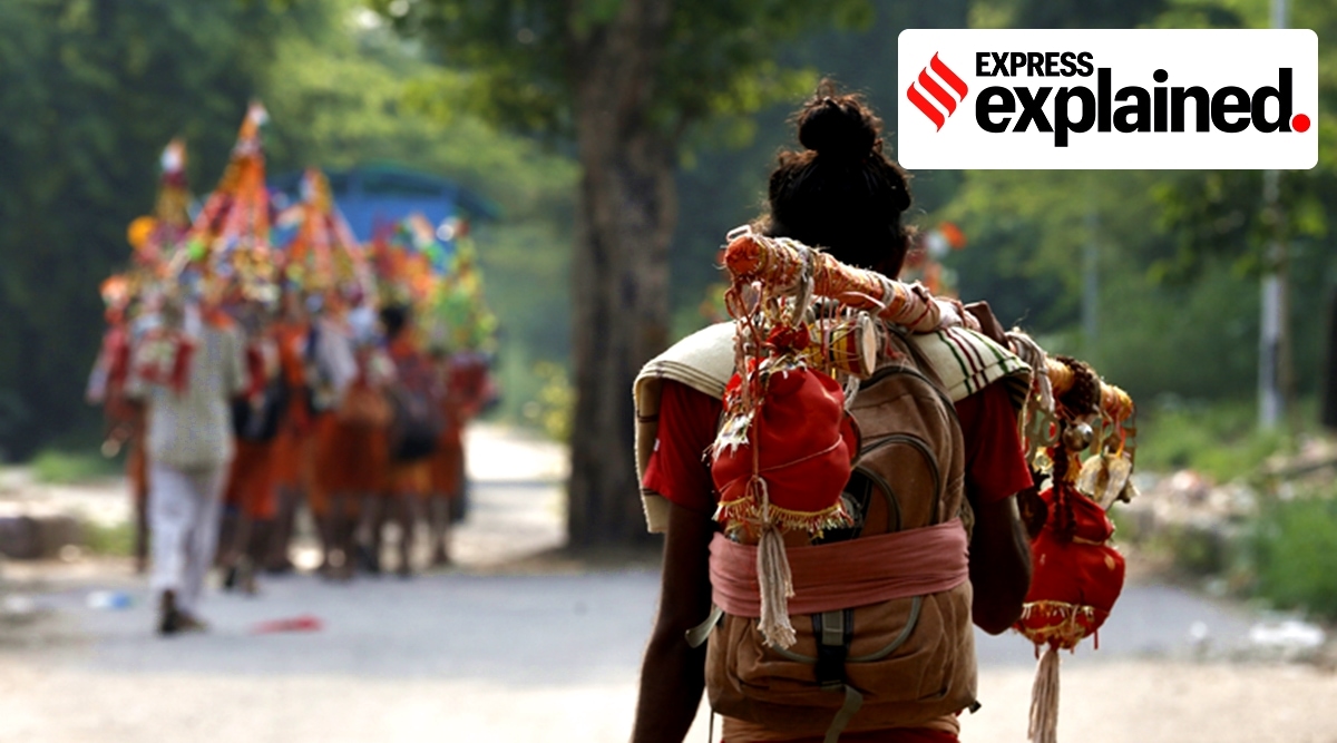 Kanwar Yatra is organised in the Hindu calendar month of Shravana (Saavan). (Express photo: Amit Mehra)