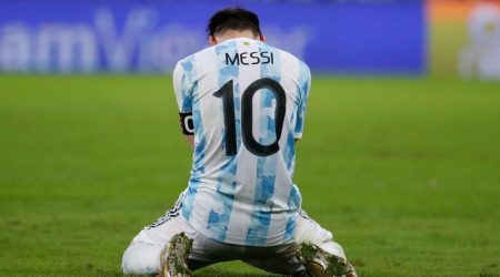 Lionel Messi, Lionel Messi Copa America final, Lionel Messi argentina vs brazil, lionel messi first international trophy, lionel messi emotional